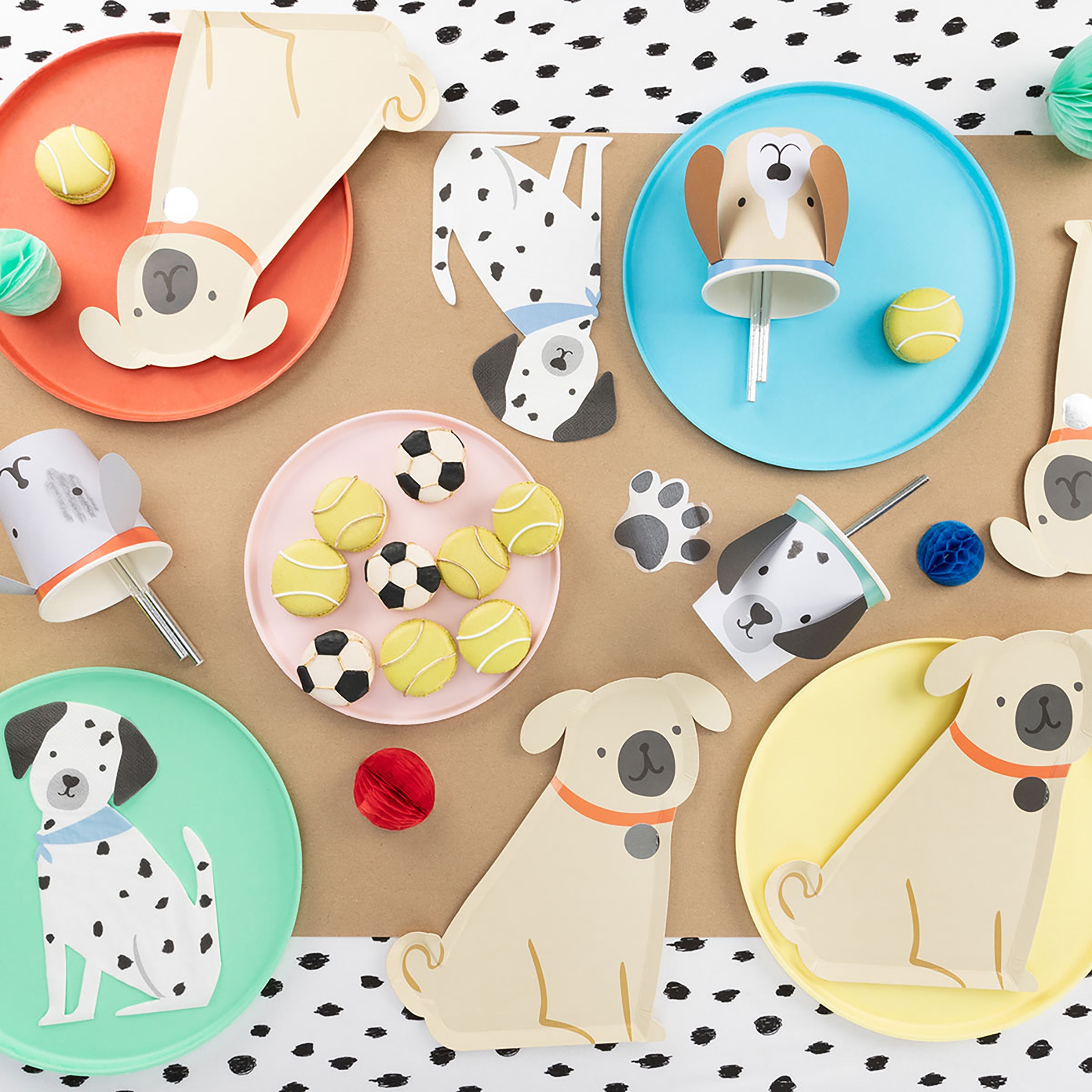 Our paper plates, in the shape of a pug, are perfect for a dog themed birthday party or dog birthday party.