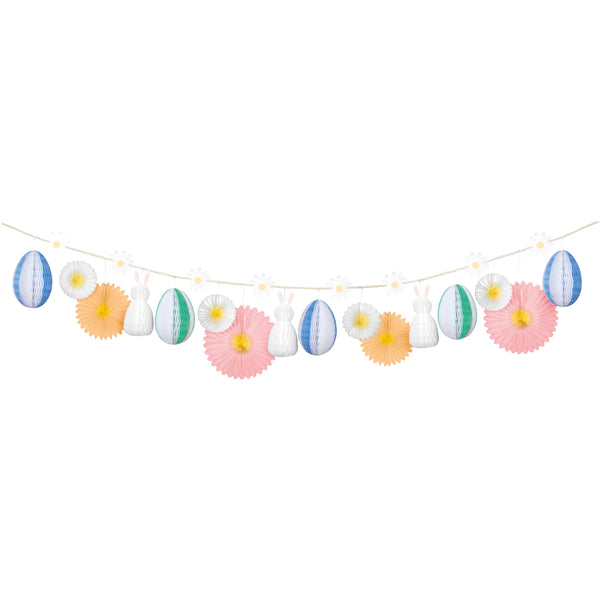Our Easter garland features honeycomb decorations of bunnies, flowers and eggs. Image6