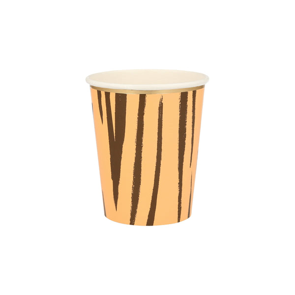 These paper cups feature animal print designs for a safari theme party. Image6