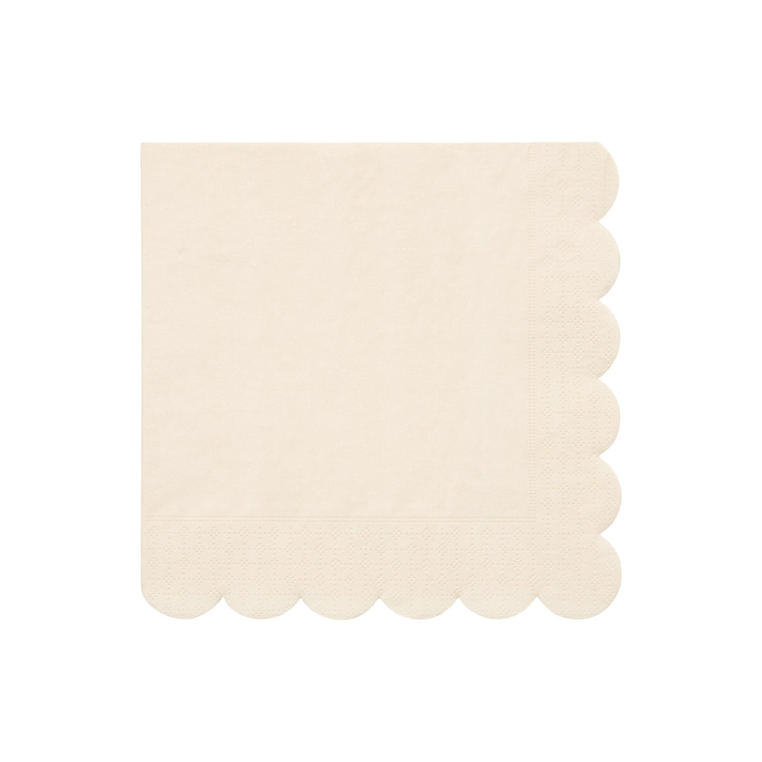 Large Cream Paper Napkins