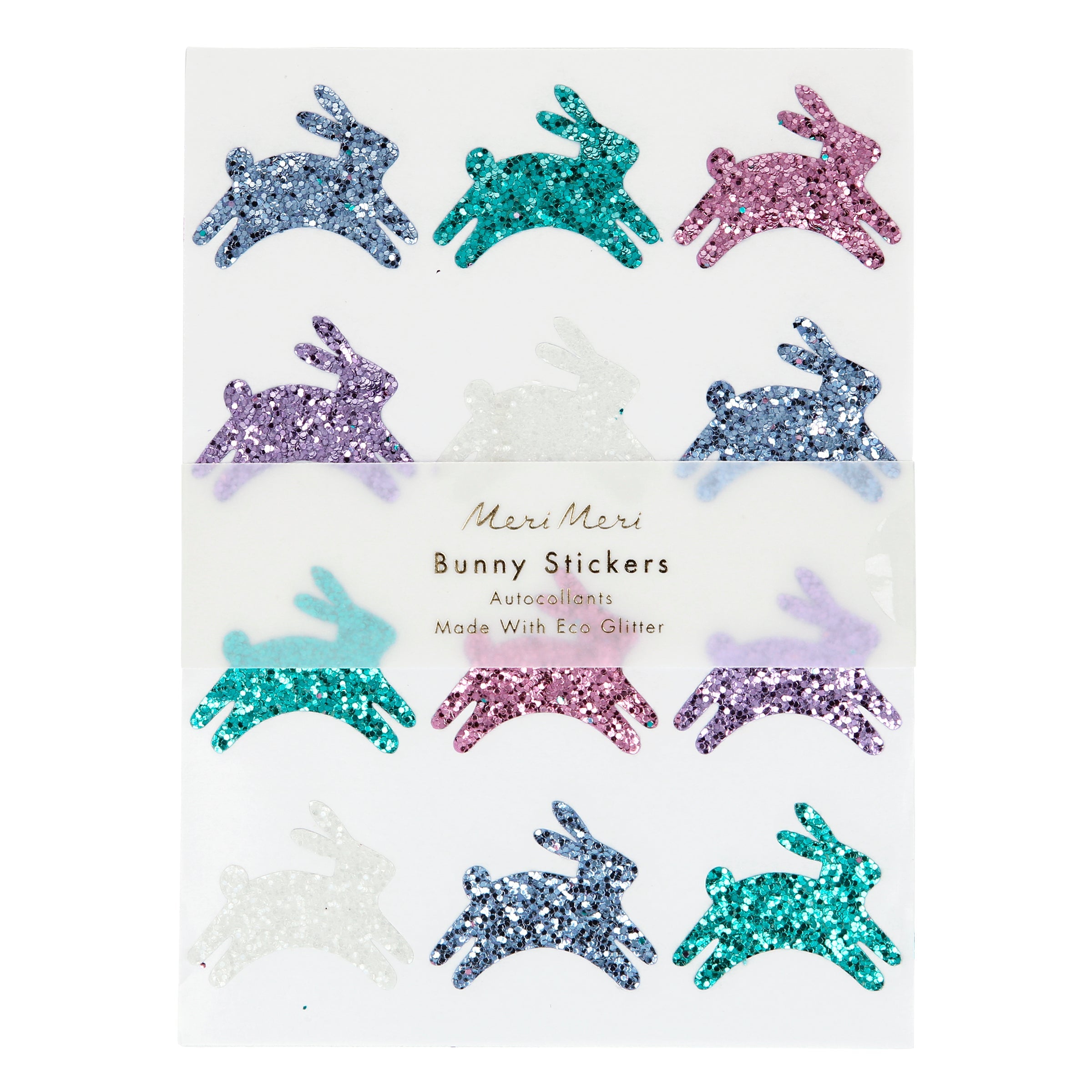 Glitter Bunny Stickers (x 8 sheets) – Meri Meri