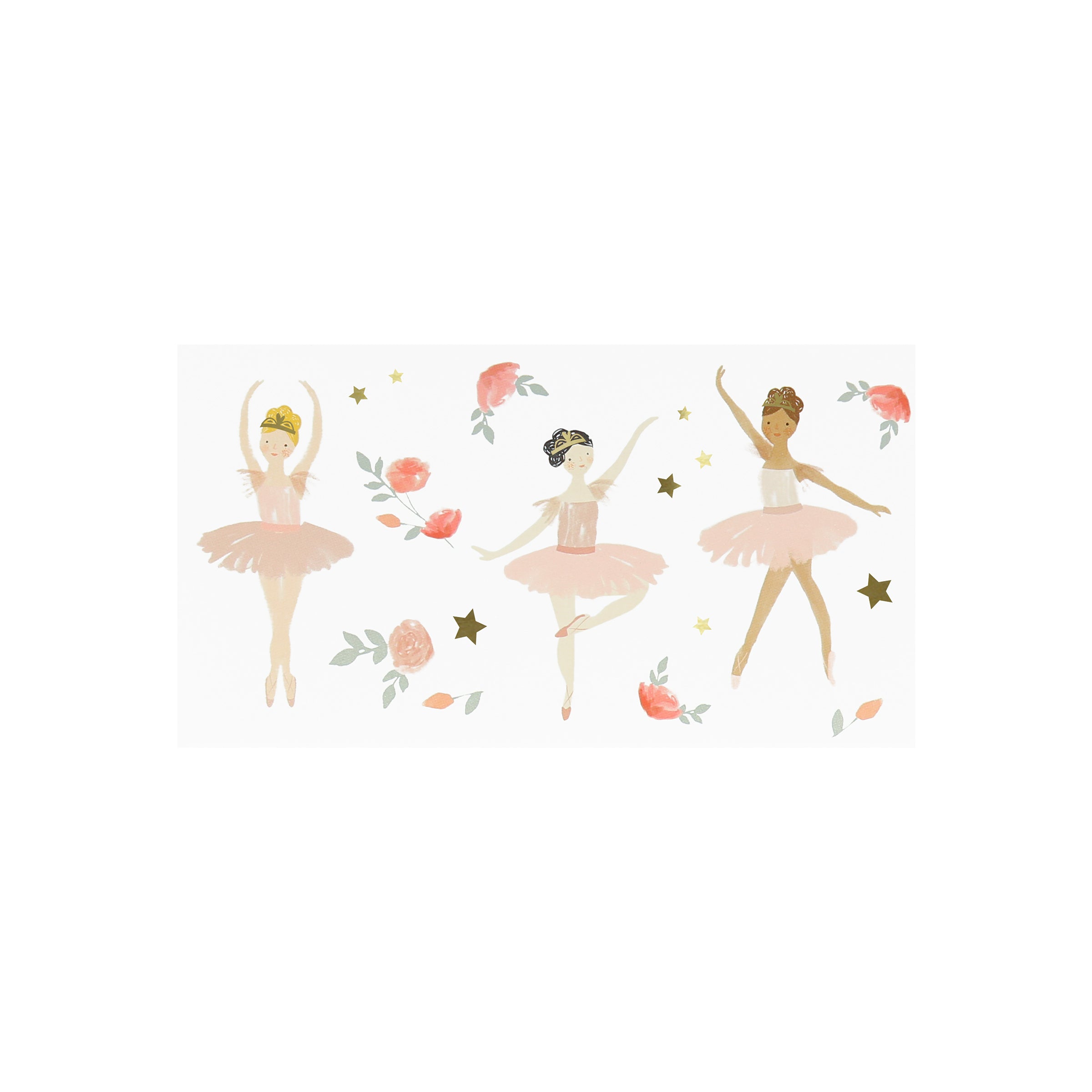Our temporary tattoos feature ballet dancers for a fabulous decoration.