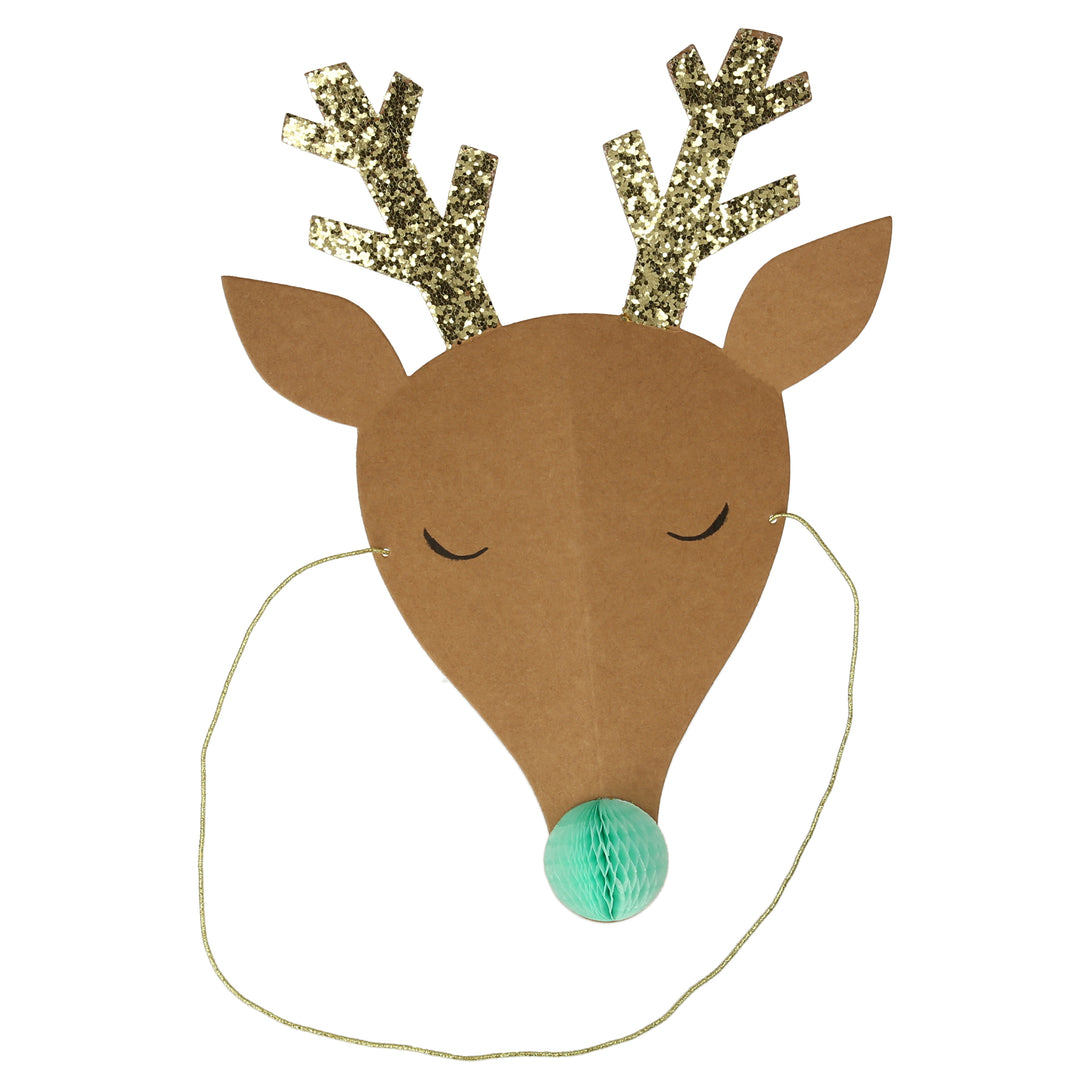 Our reindeer hats make excellent party hats for kids, and fun party hats for adults.