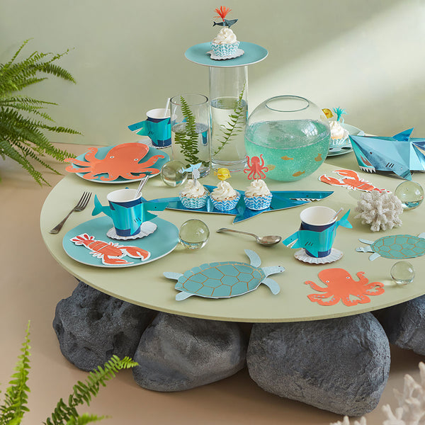 Our party napkins, in the shape of turtles, are perfect as cocktail napkins or for an under-the-sea birthday party. Image2