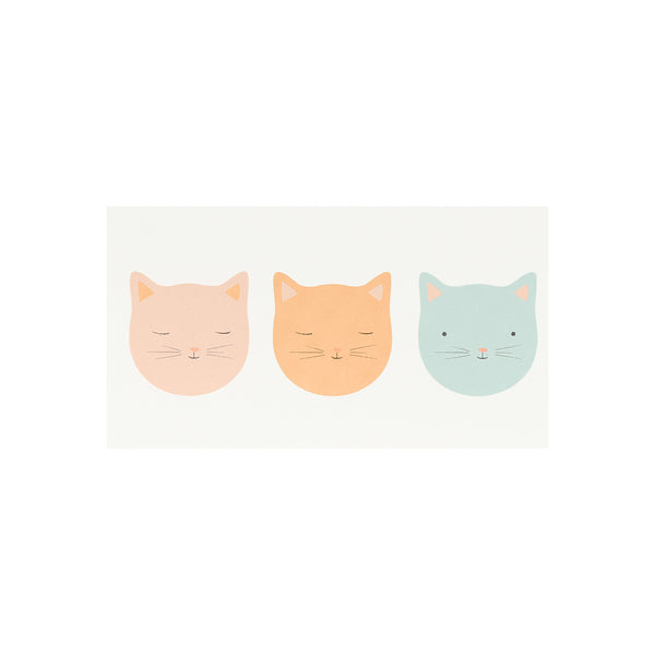 Our kids temporary tattoos feature pastel cats with shiny gold foil details. Image3