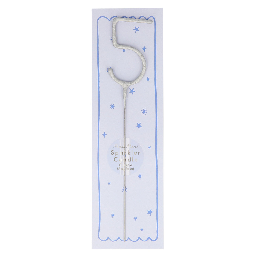 Silver Sparkler Numbers 0 To 9 Candles (Parent)