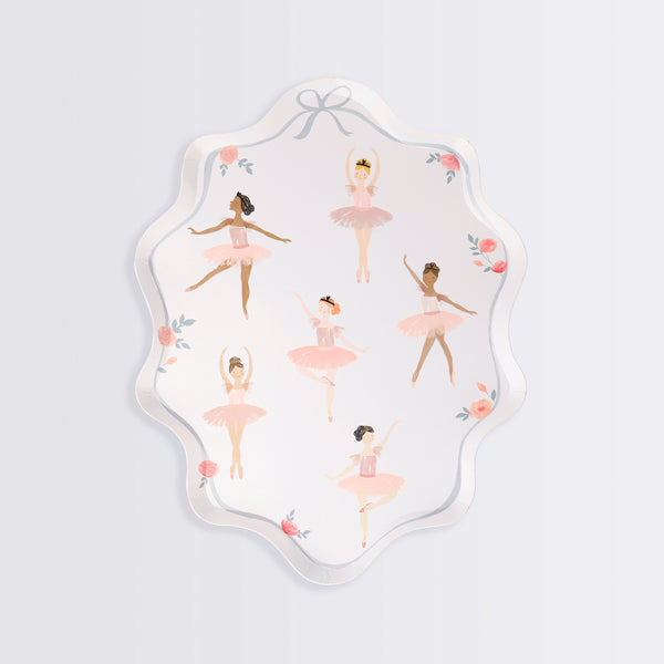 This set includes ballerina decorations for a birthday party, and tableware and a cupcake kit. Image7