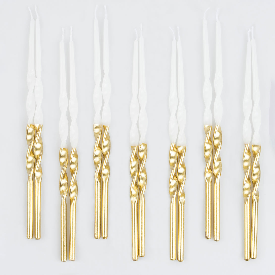 Our gold twisted candles look amazing for any special  cake decoration ideas.