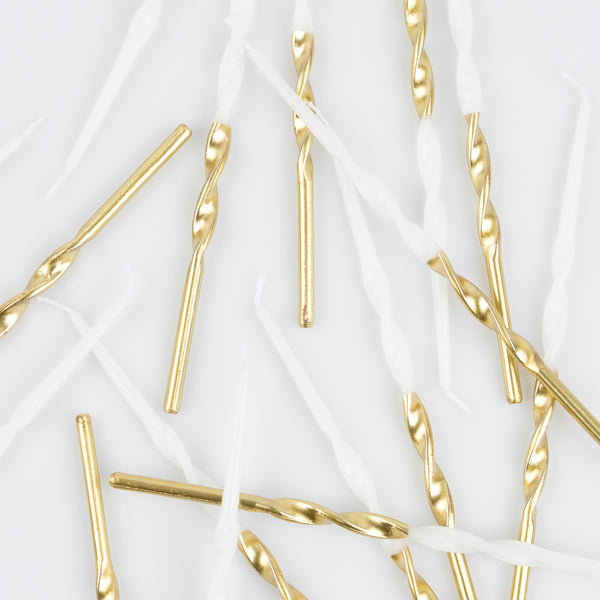 Our gold twisted candles look amazing for any special  cake decoration ideas. Image4