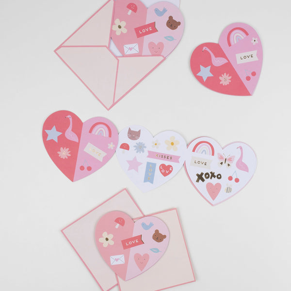 Our Valentines Day cards for kids are filled with Valentines stickers, a perfect Valentines gifts for kids. Image4