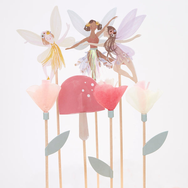 Our fairy birthday party collection includes a beautiful fairy party decoration and fairy themed tableware. Image1