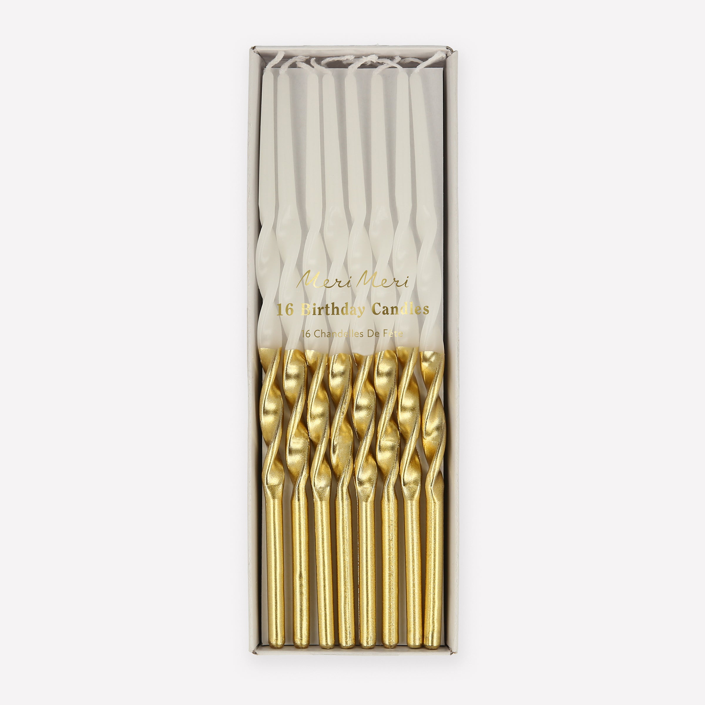 Meri Meri Multi Metallic Twisted Candles (16s) main image 0