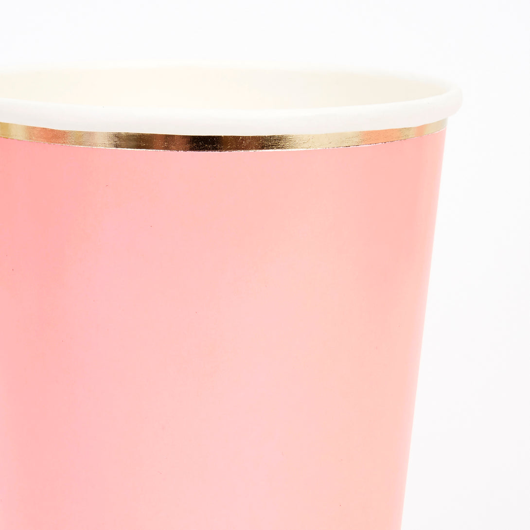 Neon Coral Highball Cups