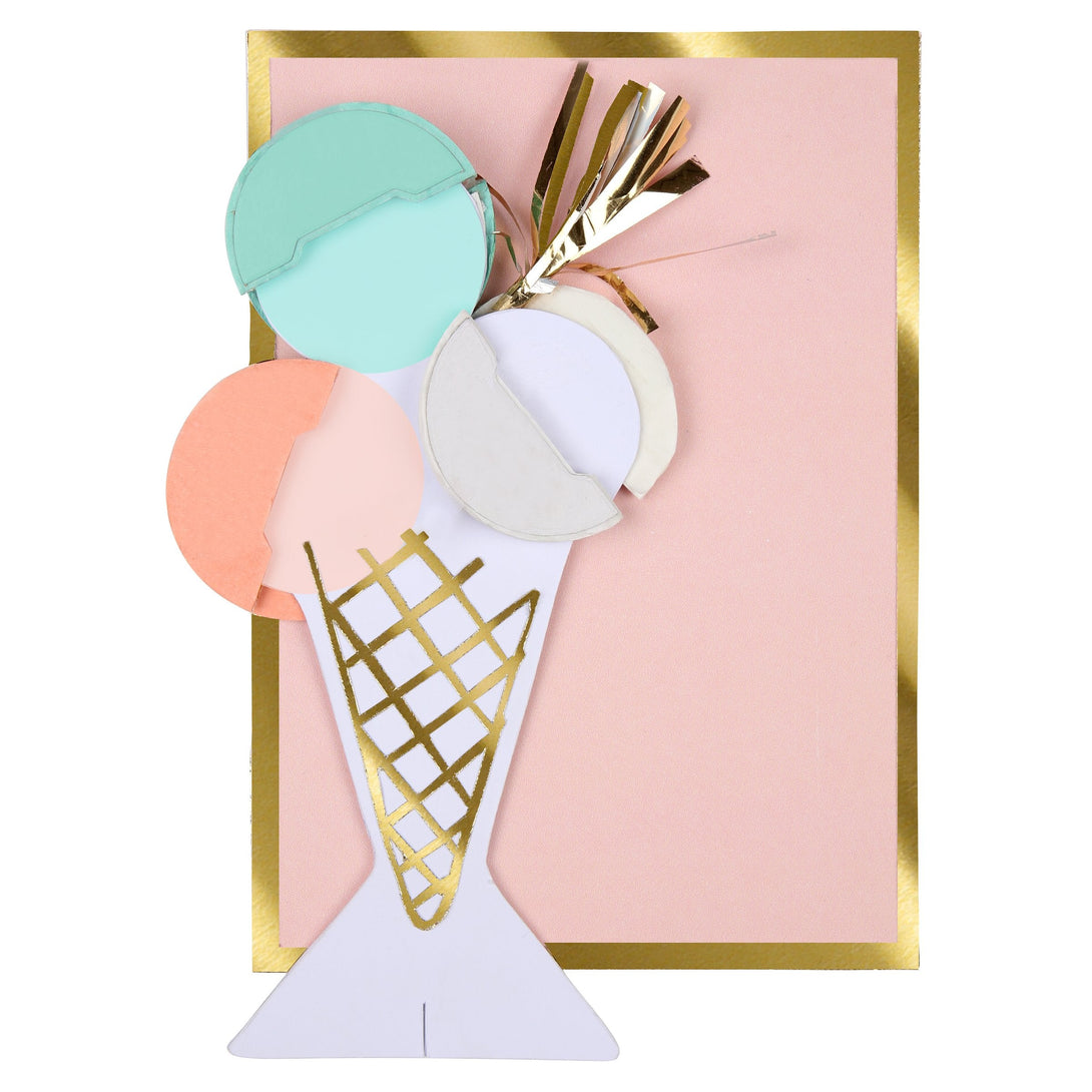 Ice Cream Honeycomb Birthday Card