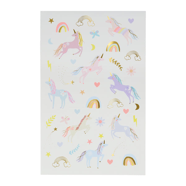 Our temporary unicorn tattoos are perfect for a unicorn party or for princess party supplies. Image2