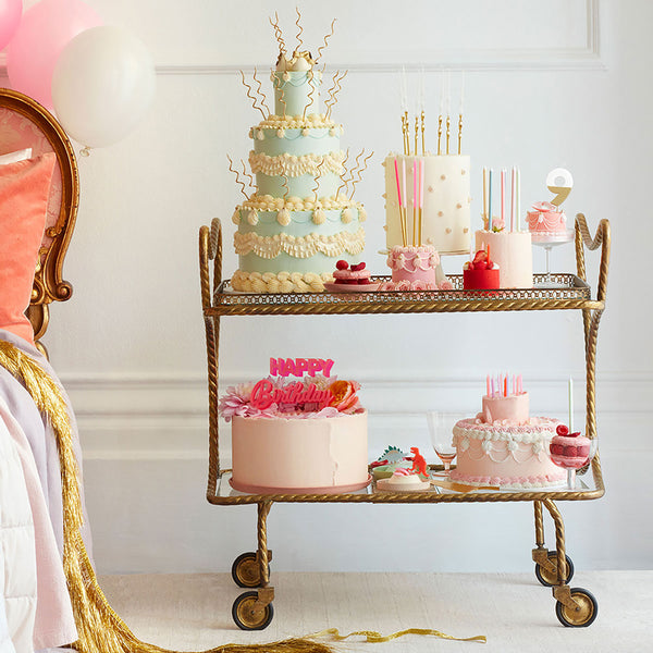 Our gold twisted candles look amazing for any special  cake decoration ideas. Image2