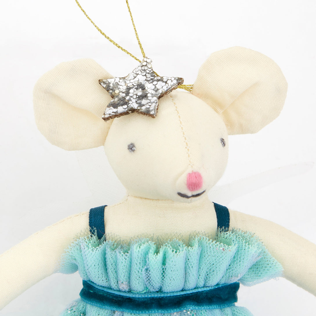 Our green fairy mouse is a wonderful Christmas tree decoration for kids.