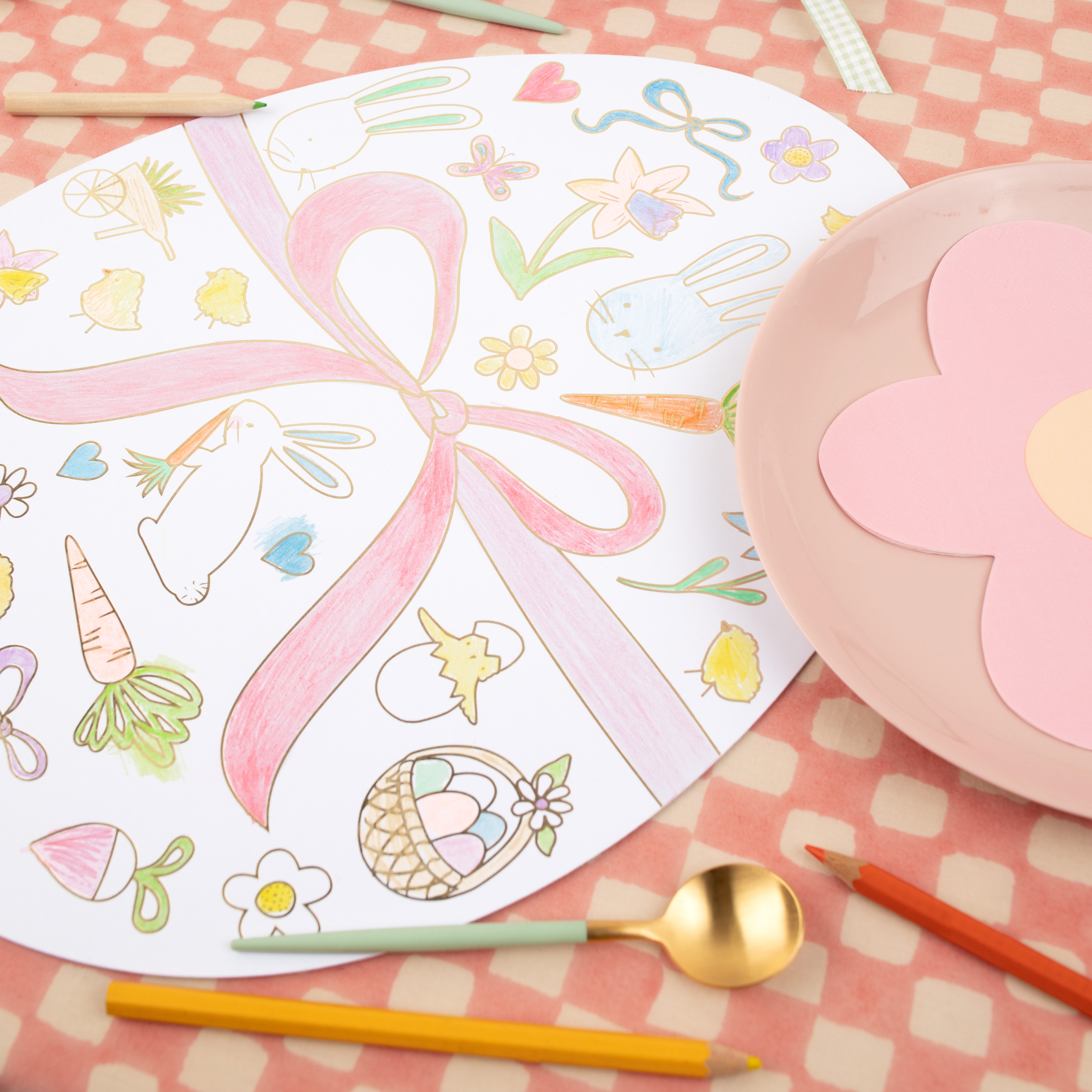 If you're looking for coloring fun for Easter, you'll love our kids placemats.