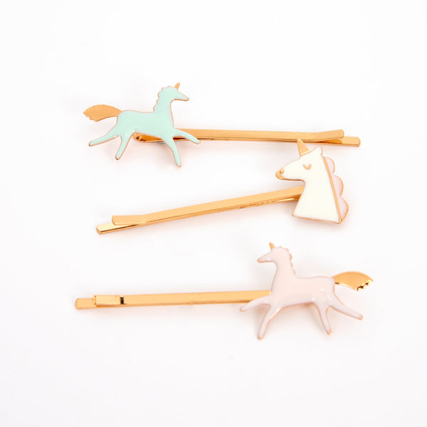 Unicorn Enamel Hair Slides Image3