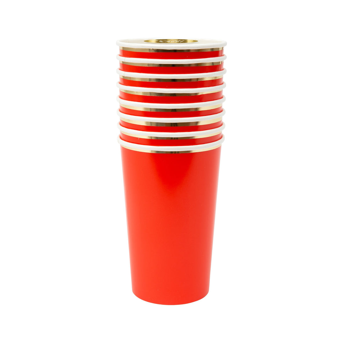 Red Highball Cups