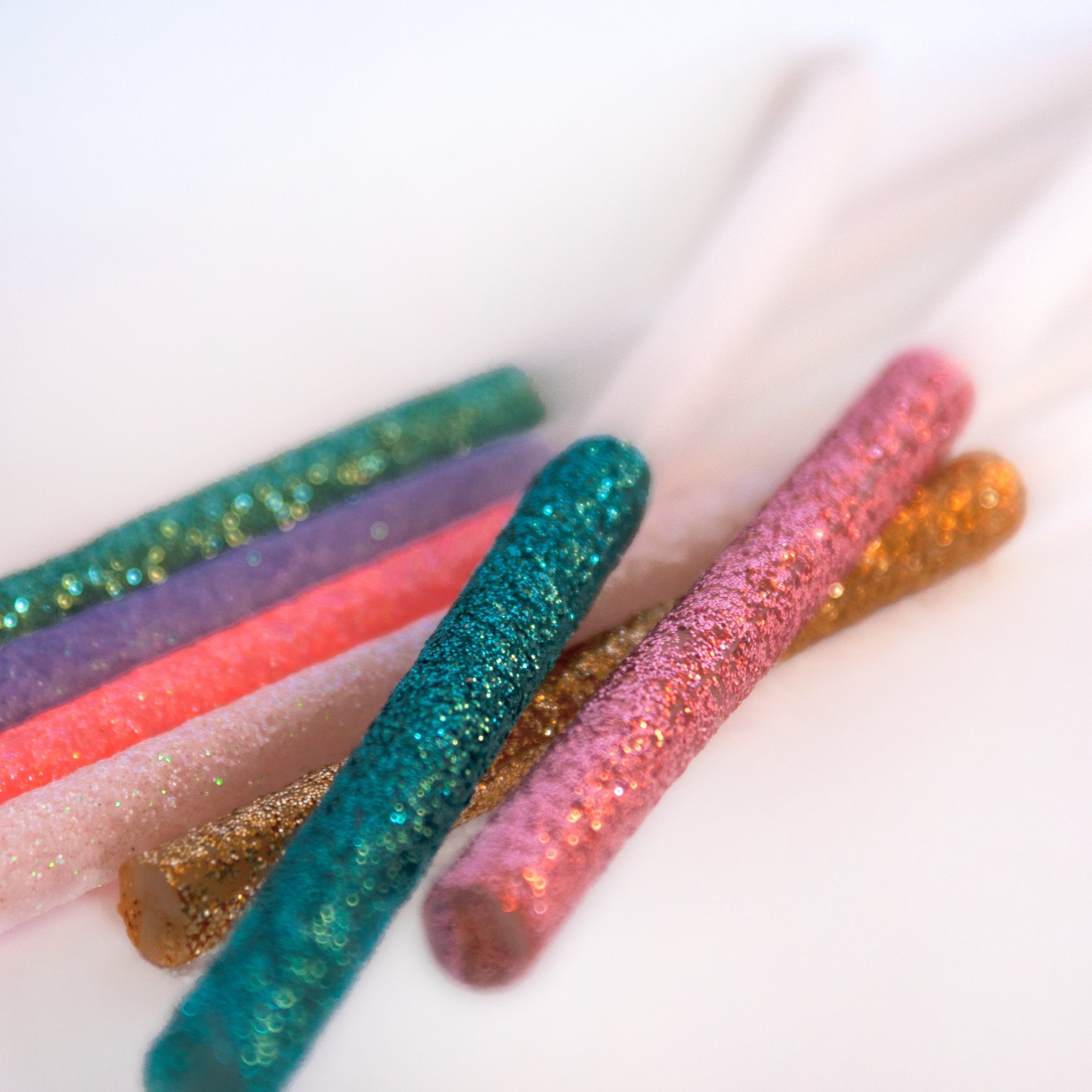 Multicolor Dipped Glitter Candles
