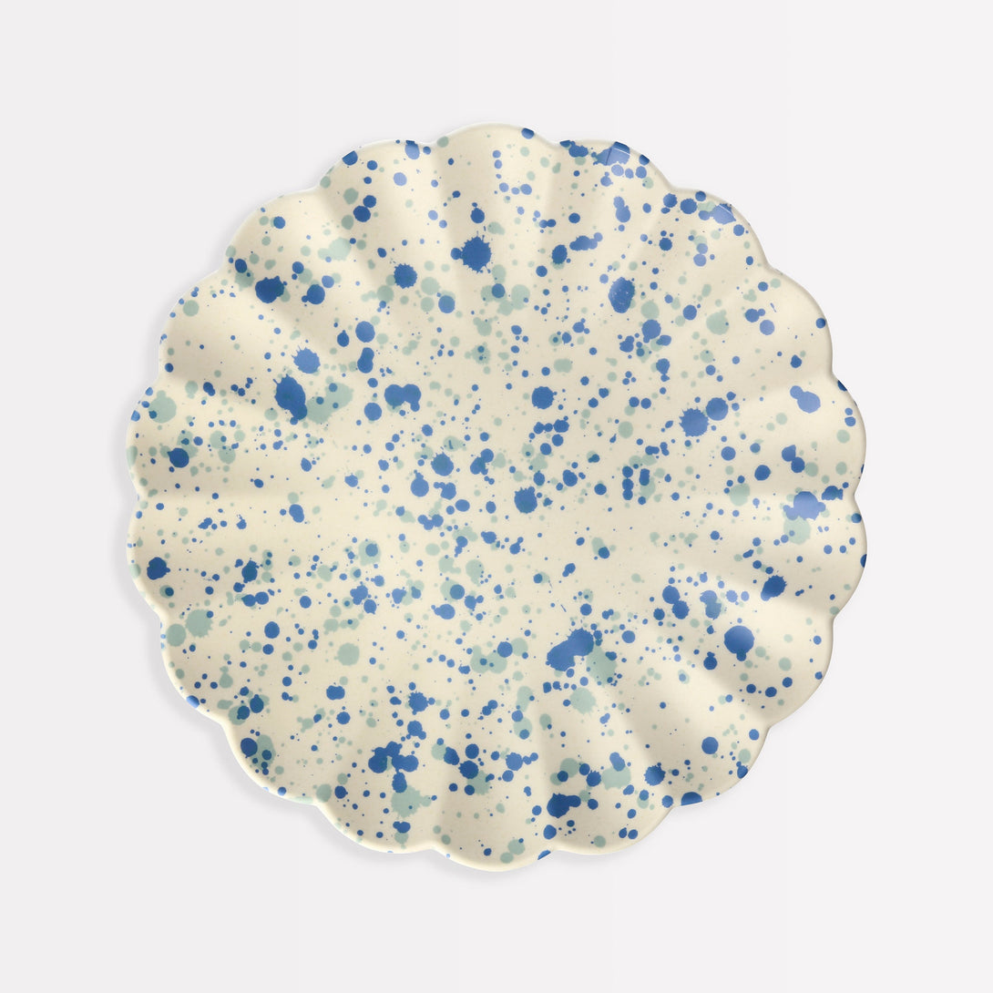 Small Speckled Reusable Bamboo Plates