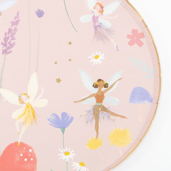 Our fairy birthday party collection includes a beautiful fairy party decoration and fairy themed tableware. Image6