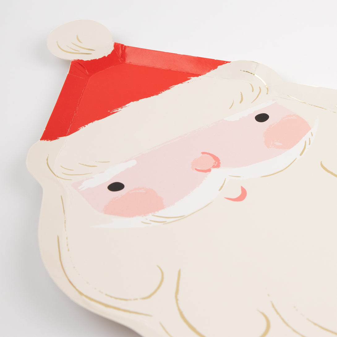 Our special party plates, in the shape of Santa, are perfect if you're looking for Christmas party ideas.