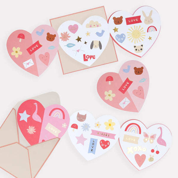 Our Valentines Day cards for kids are filled with Valentines stickers, a perfect Valentines gifts for kids.