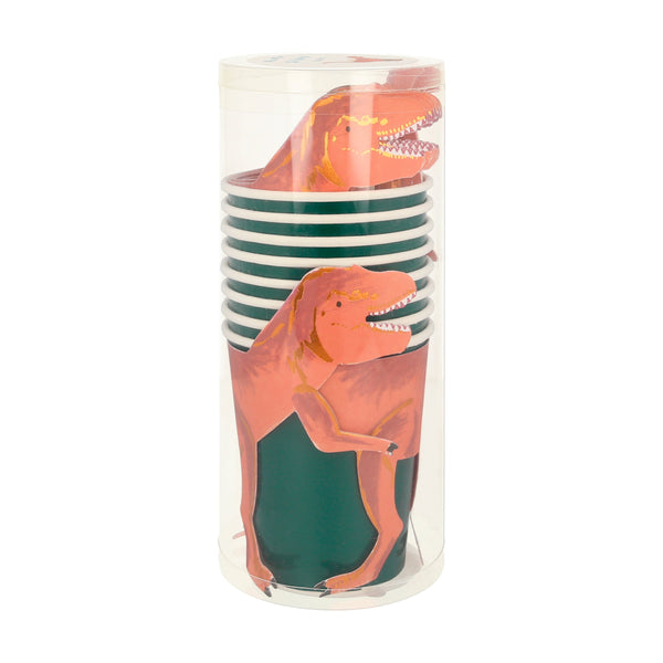 The 3D T-Rex detail on our dinosaur cups make the perfect dinosaur party decorations. Image3