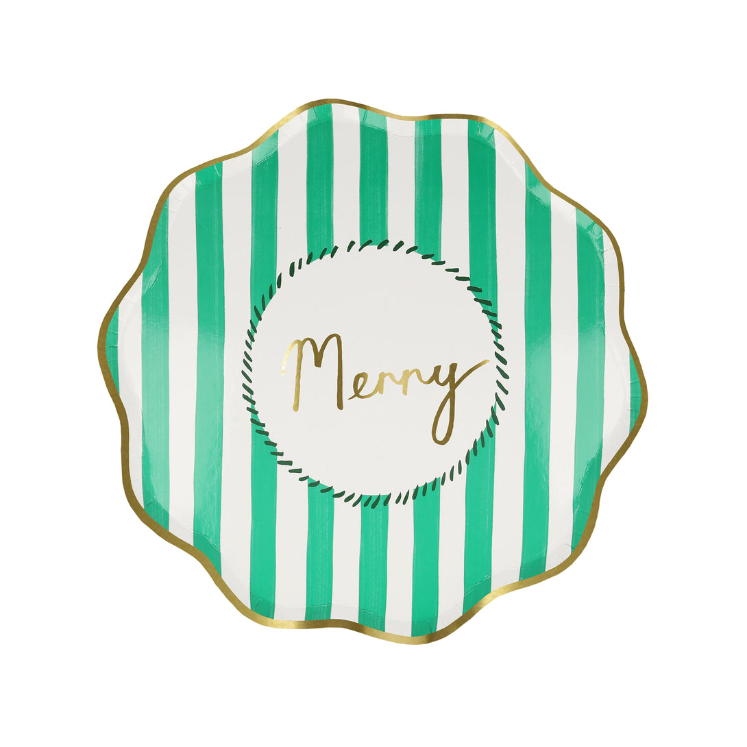 Our striped party plates are ideal for Christmas parties or Christmas buffets.