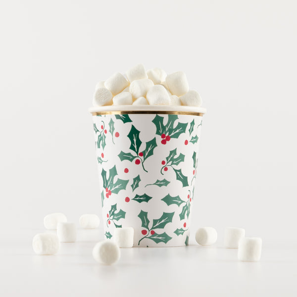 Our paper cups, with a holly design, are fabulous for a Christmas party or Christmas cocktail party. Image3