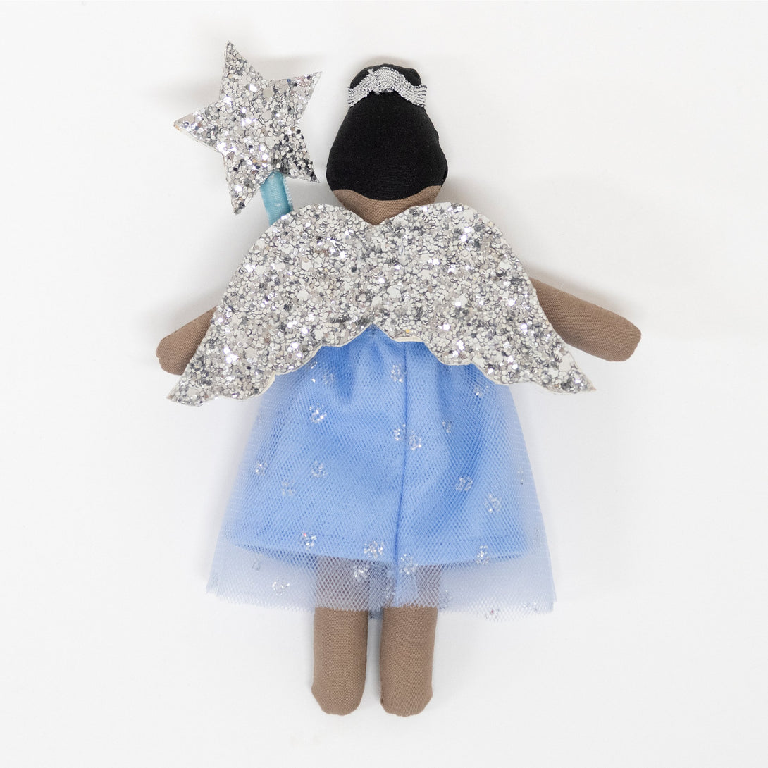 Our mini doll Ruby the Fairy, comes with mini suitcase.