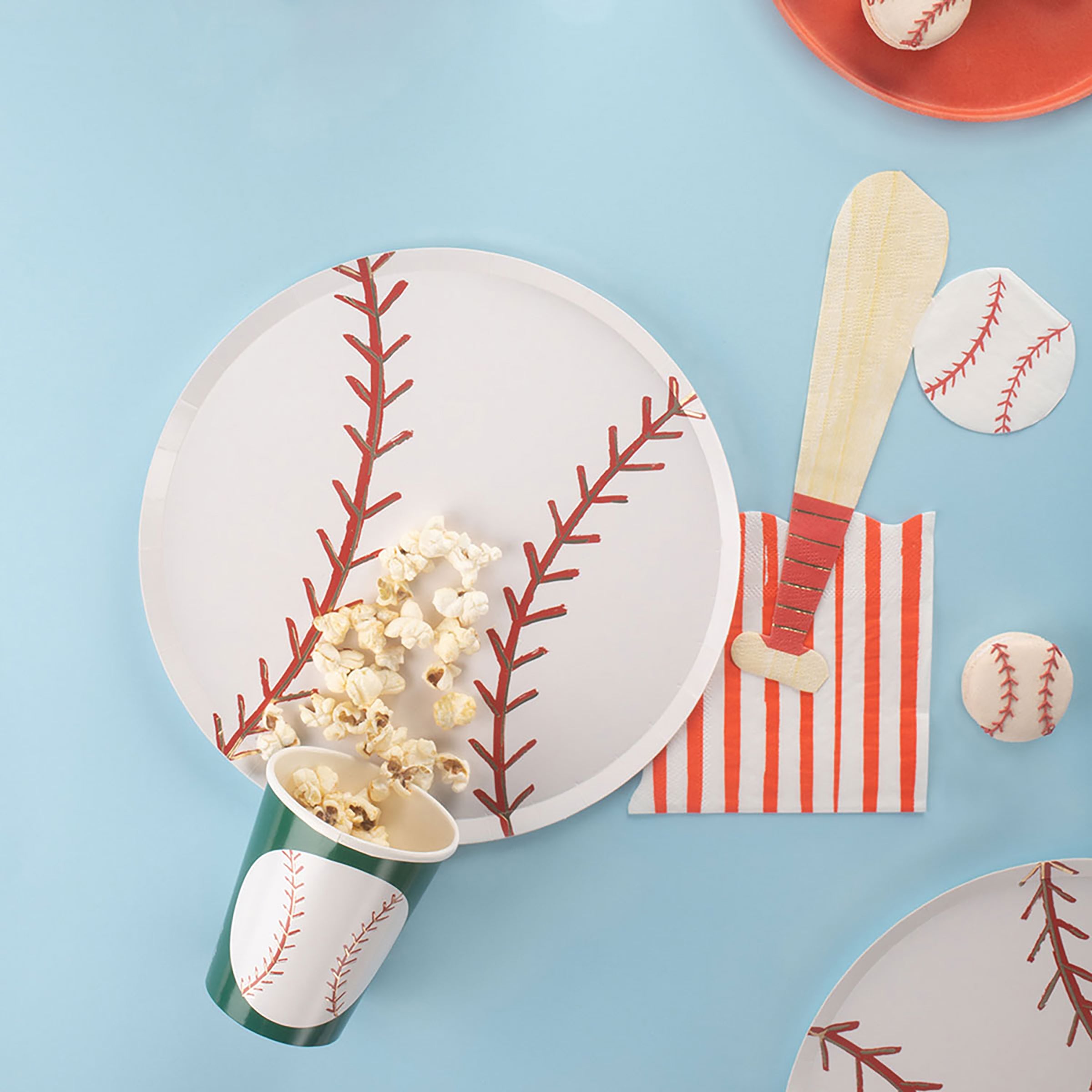 Our baseball plates are perfect for a baseball birthday party.