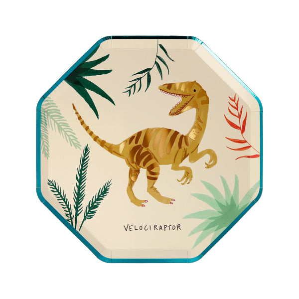 Our amazing paper plates with dinosaur designs are perfect to add to your dinosaur party supplies. Image4