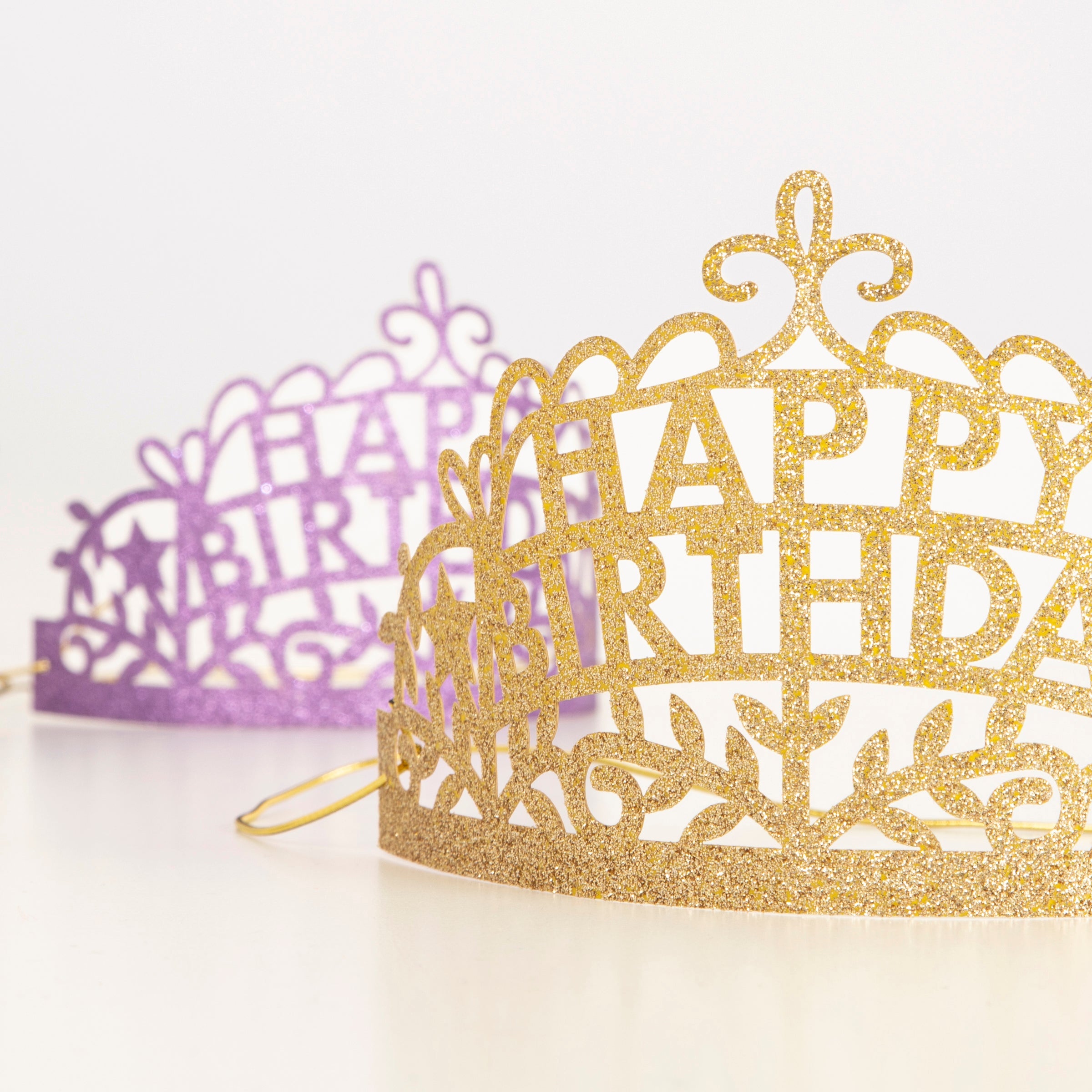 Our princess tiara, a party hat alternative, with lots of glitter is ideal for a princess party or fairy party.