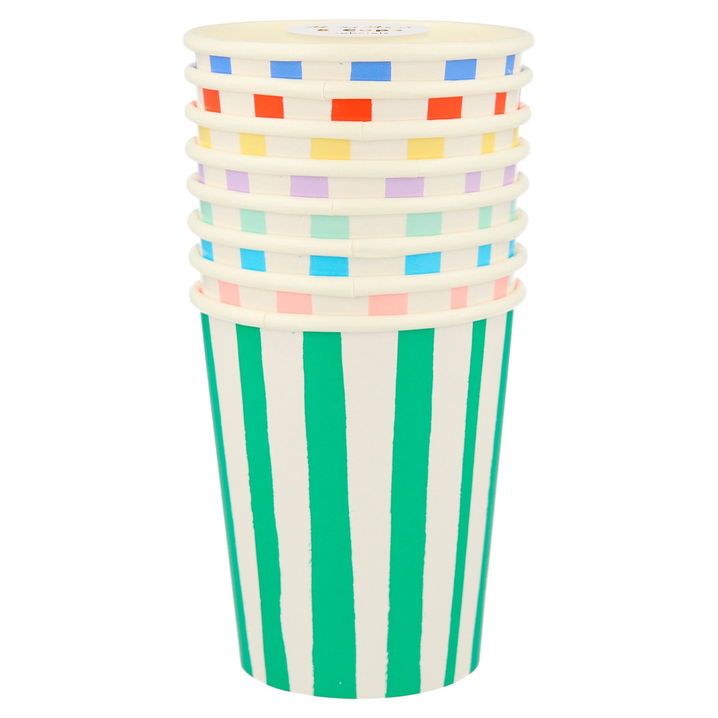 Mixed Stripe Cups