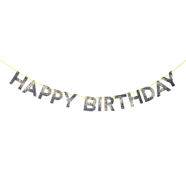 Silver Happy Birthday Garland Image2