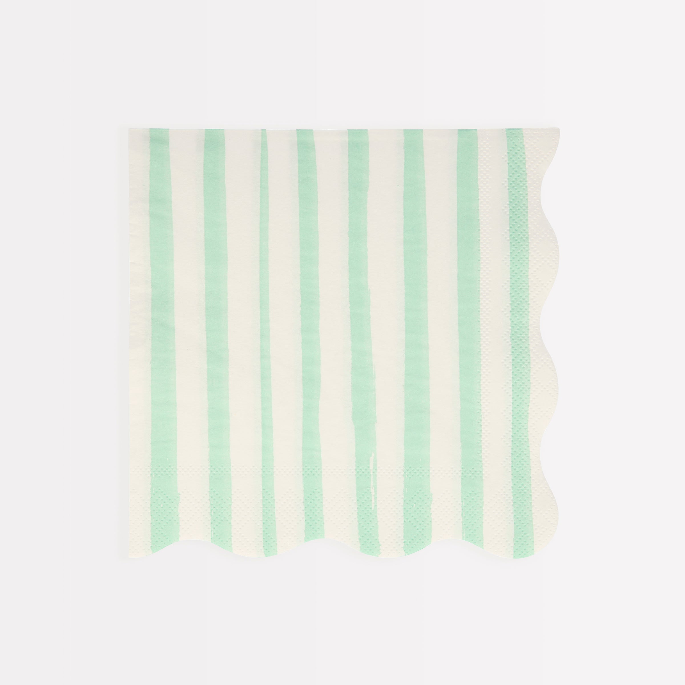 Our paper napkins, designed as striped green napkins, are ideal to add to your birthday party supplies.