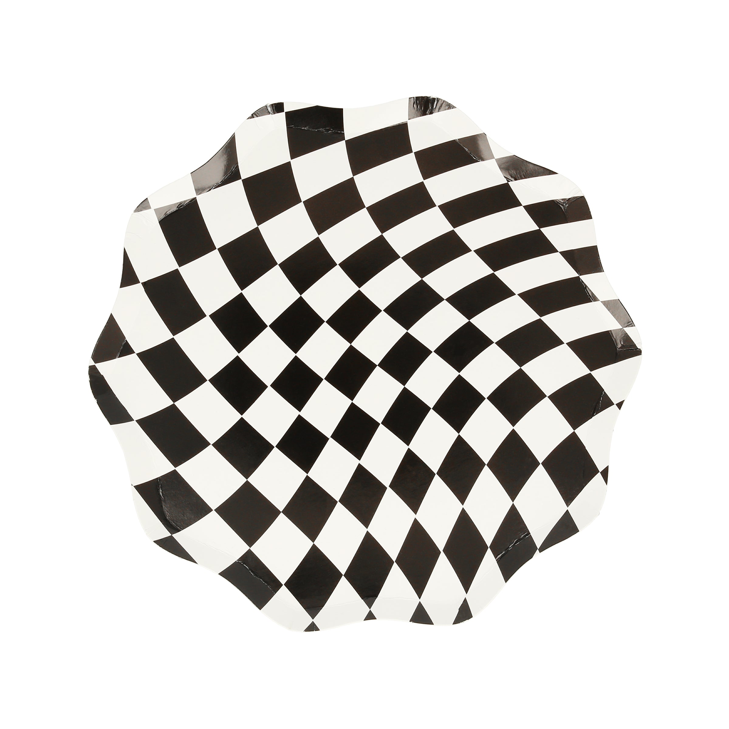 Our paper plates, with a swirling checkered design, are ideal for Halloween party ideas.