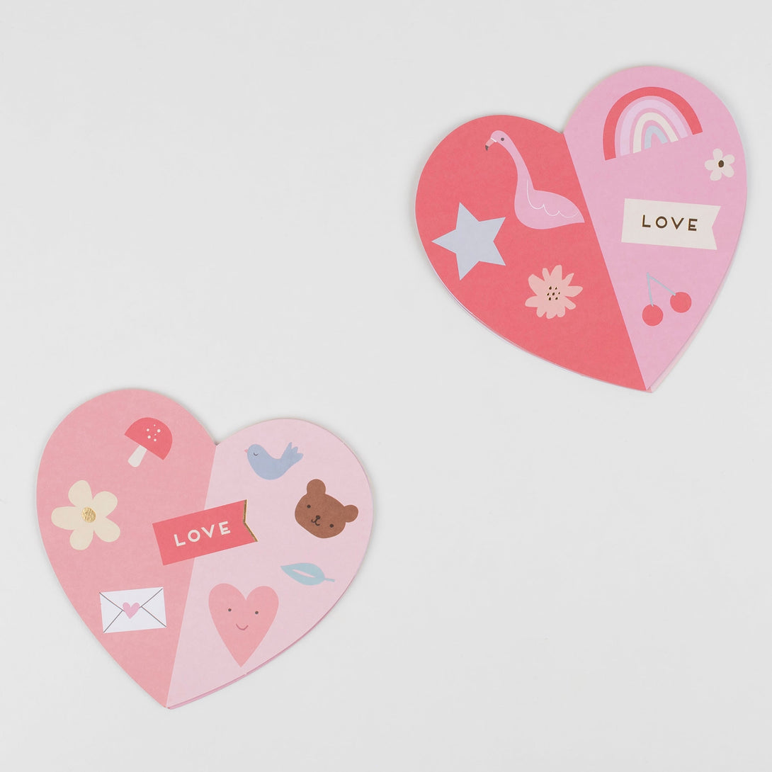 Our Valentines Day cards for kids are filled with Valentines stickers, a perfect Valentines gifts for kids.