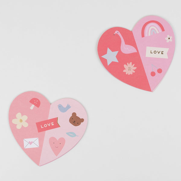Our Valentines Day cards for kids are filled with Valentines stickers, a perfect Valentines gifts for kids. Image3
