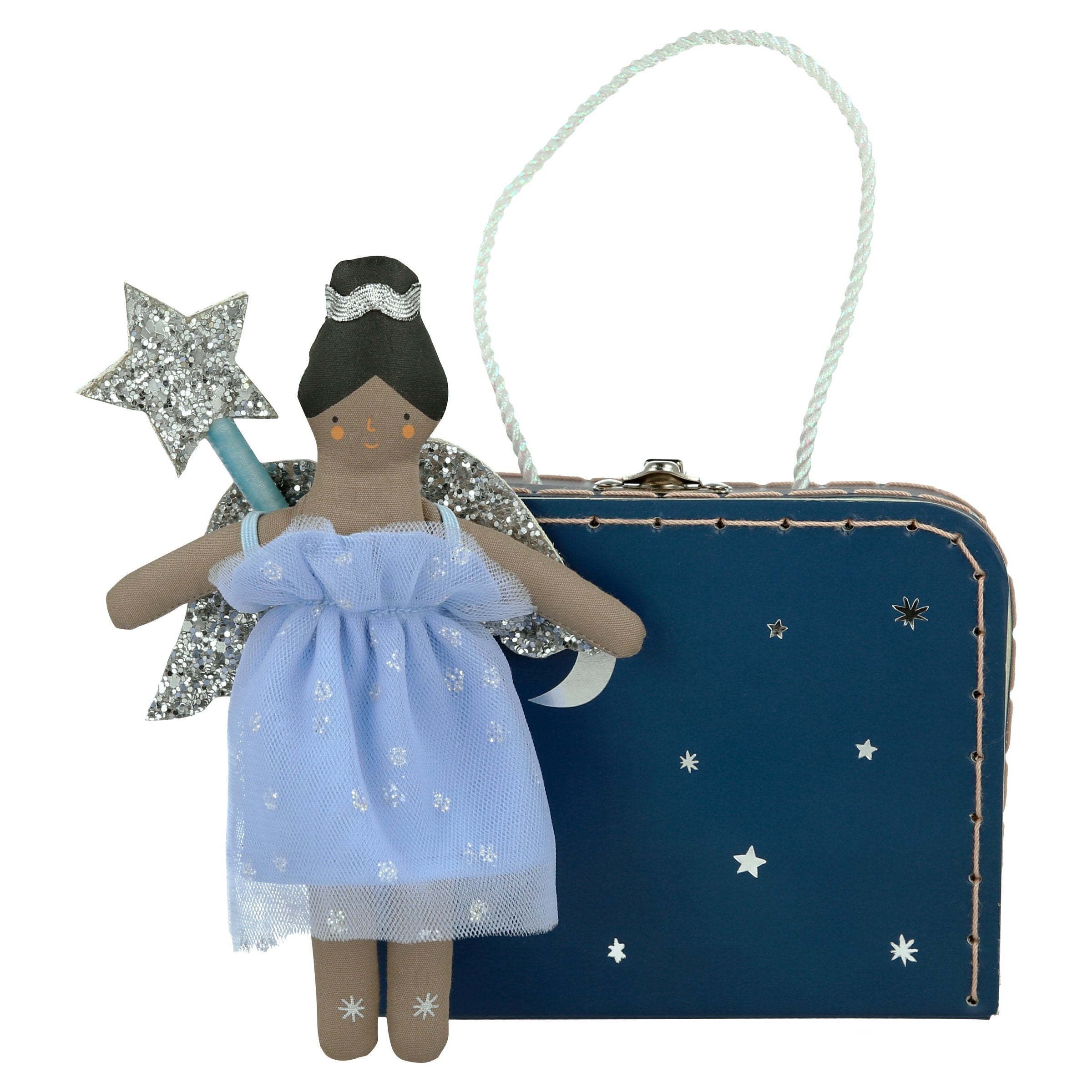 Our mini doll Ruby the Fairy, comes with mini suitcase.