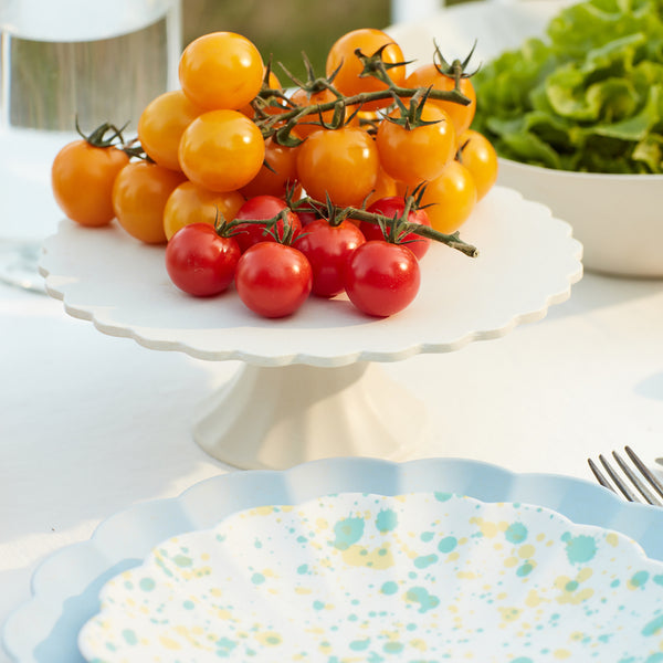 Small Cream Reusable Bamboo Cake Stand Image2