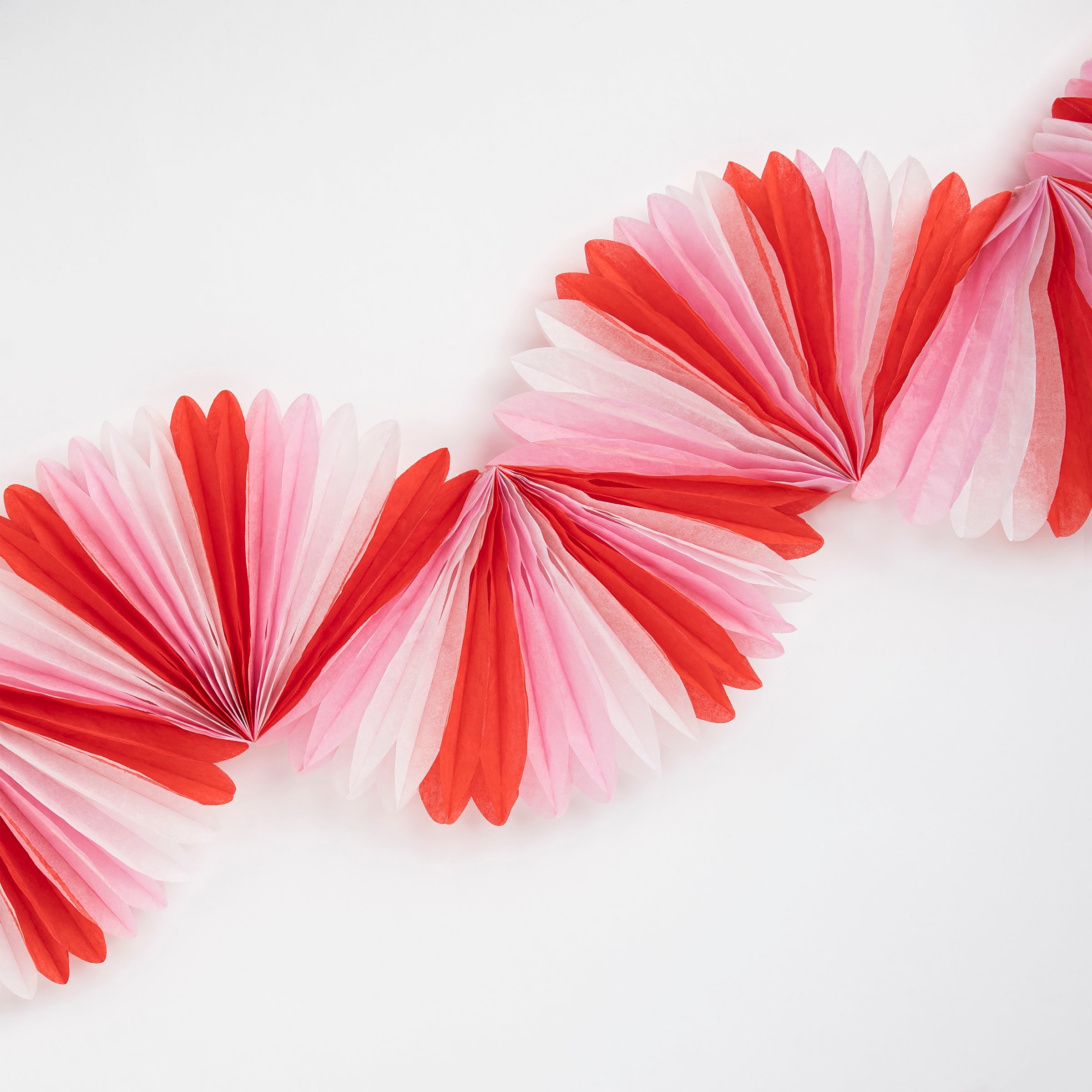 Candy Cane Stripe Honeycomb Garland - Thumbnail 2
