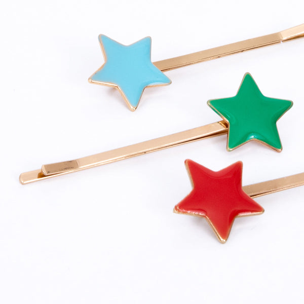 Enamel Star Hair Slides Image3