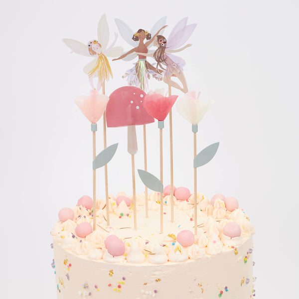 Our fairy birthday party collection includes a beautiful fairy party decoration and fairy themed tableware. Image1