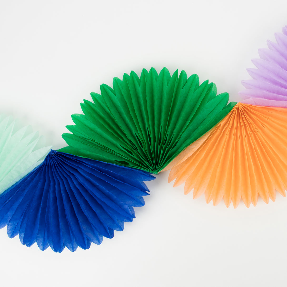 Unique UK 73911 Scalloped Paper Fan Hanging Garland | Multicolor | 1 Pc, Multicolour Unique UK 73911 Scalloped Paper Fan Hanging Garland | Multicolor | 1 Pc, Multicolour